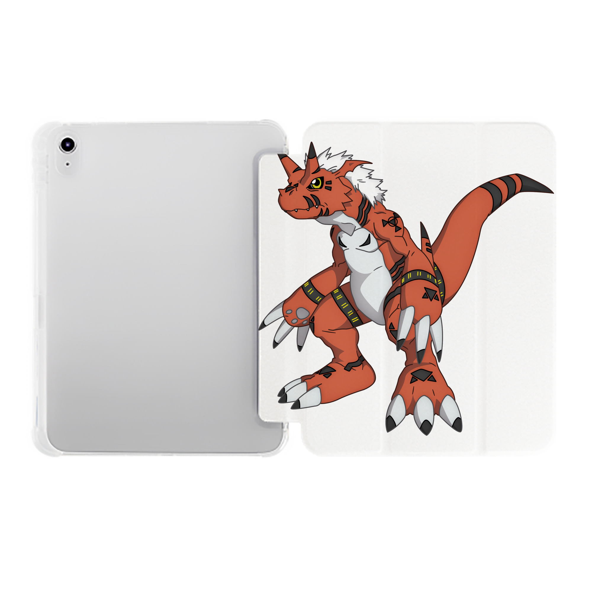 （画像用） Digimon デジタルモンスター/デジモン IPad ケース ペン収納付き 三つ折りスタンド PUレザー×シリコン 対応機種9.5/10.5/10.9インチ
